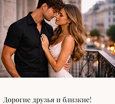 Сайт-приглашение  Soft